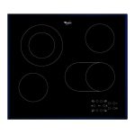   Whirlpool AKT 8190/BA fekete, beépíthető, elektromos üvegkerámia, főzőzóna: 4, beépíthető méret: 56cm, főzőlap