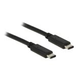   Delock 83672 0,5m USB Type-C 2.0 apa - USB Type-C 2.0 apa fekete kábel