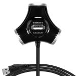   Axagon HUE-X3B Trinity 4 portos USB2.0 hosszú kábeles fekete HUB