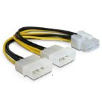   Delock 82397 PCI Expressz 8 pin - 2x 4 pin Molex VGA átalakító tápkábel