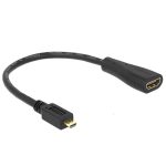   Delock 65391 High Speed HDMI micro D apa > A anya HDMI kábel adapter Ethernettel