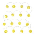   Retlux RXL 248 16 LED/2x AA/meleg fehér rattan golyók karácsonyi gömbfüzér