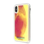   Guess iPhone X/XS rózsaszín/homok sötétben világító tok