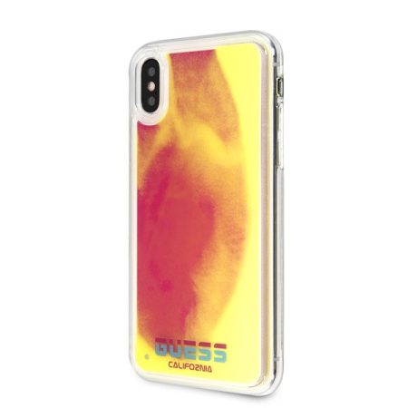 Guess iPhone X/XS rózsaszín/homok sötétben világító tok Guess iPhone X/XS rózsaszín/homok sötétben világító tok
