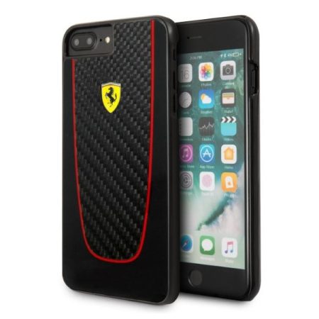 Ferrari SF Pit Stop iPhone 7 Plus fekete kemény/valódi karbon hátlap Ferrari SF Pit Stop iPhone 7 Plus fekete kemény/valódi karbon hátlap