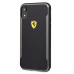   Ferrari SF Racing Shield iPhone XR fekete karbon hatású hátlap