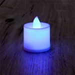   Iris Gyertya alakú fix fényű LED-es lila fénydekoráció 4db/csomag