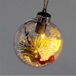   Iris Gömb alakú /E/ 8cm meleg fehér műanyag-akril LED-es fénydekoráció