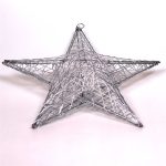   Iris Csillag alakú 40cm/ezüst színű festett fém dekoráció