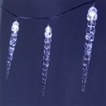   Iris Jégcsap alakú S2/20m/IPX5 szabványos/hideg fehér/120db LED-es/napelemes fénydekoráció