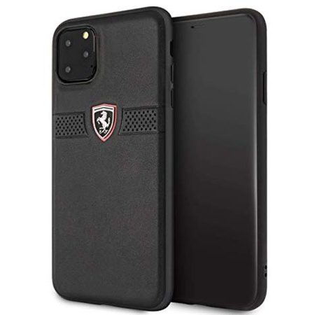 FERRARI Off Track iPhone 11 Pro Max fekete szemcsés bőr hátlap FERRARI Off Track iPhone 11 Pro Max fekete szemcsés bőr hátlap