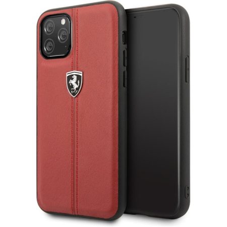 FERRARI iPhone 11 Pro függőlegesen csíkozott piros hátlap FERRARI iPhone 11 Pro függőlegesen csíkozott piros hátlap