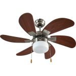   TOO FANC-76-300-WOOD mennyezeti ventilátor LED világítással 76cm