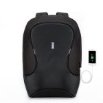   TOO 15,6" lopásbiztos/vízálló/USB portos fekete hátizsák