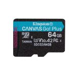   Kingston 64GB SD micro Canvas Go! Plus (SDXC Class 10  UHS-I U3) (SDCG3/64GBSP) memória kártya