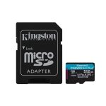   Kingston 512GB SD micro Canvas Go! Plus (SDXC Class 10 UHS-I U3) (SDCG3/512GB) memóriakártya adapterrel