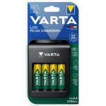   Varta 57687101441 LCD Plug Charger/4db AA 2100mAh akku/akku töltő