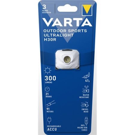 Varta 18631101401 Outdoor Sports Ultralight H30R/fehér/fejlámpa Varta 18631101401 Outdoor Sports Ultralight H30R/fehér/fejlámpa