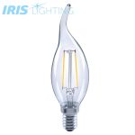   Iris Lighting Filament Bulb Longtip E14 FLCT35 4W/4000K/360lm aranyszínű gyertya LED fényforrás