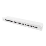   DIGITUS 19" 1U 24port Cat.6A kompakt szürke árnyékolt Patch Panel
