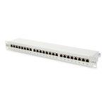   DIGITUS 19" 1U 24port Cat.6 kompakt szürke árnyékolt Patch Panel