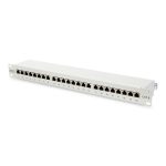   DIGITUS CAT6 24port 19" 1U kompakt szürke árnyékolt Patch Panel