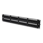   DIGITUS CAT6 48port 19" 2U kompakt fekete árnyékolatlan Patch Panel