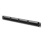   DIGITUS 19" 1U 24port Cat.5e fekete árnyékolatlan Patch Panel