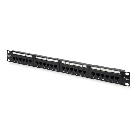 DIGITUS 19" 1U 24port Cat.5e fekete árnyékolatlan Patch Panel