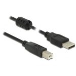 Delock 84899 USB 2.0-A > USB-B apa/apa 5m fekete kábel