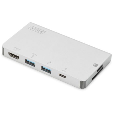 DIGITUS DA-70867 USB-C 6 portos univerzális notebook dokkoló állomás DIGITUS DA-70867 USB-C 6 portos univerzális notebook dokkoló állomás