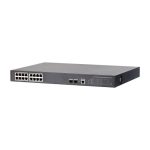   Dahua PFS4218-16GT-240 2x100/1000 (HighPoE/PoE+/PoE)+14x 100/1000 (PoE)+2x SFP uplink 240W menedzselhető PoE switch