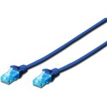 DIGITUS CAT5e U/UTP PVC 0,5m kék patch kábel