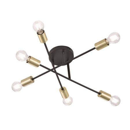 TRIO 606700632 Cross 40W E27 fekete mennyezeti lámpatest TRIO 606700632 Cross 40W E27 fekete mennyezeti lámpatest