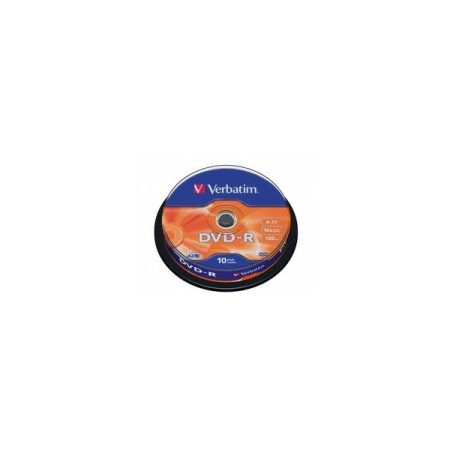 VERBATIM 43523 DVD-R 4,7GB/16x/matt ezüst írható felület/egyszer írható DVD 10db/csomag