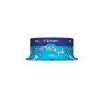   VERBATIM 43352 CD-R 700MB/52x/crystal ezüst írható felület/egyszer írható CD 25db/csomag