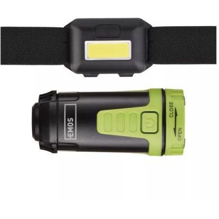 Emos P4007 COB LED fejlámpa készlet + mini kempinglámpa Emos P4007 COB LED fejlámpa készlet + mini kempinglámpa