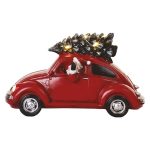   Emos DCLW08 piros autó télapóval beltéri meleg fehér karácsonyi LED dekoráció