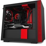   NZXT H210 Fekete-Piros (Táp nélküli) ablakos mini-ITX ház