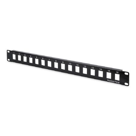 DIGITUS 19" 1U 16port fekete moduláris üres Patch Panel