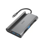   Hama 200102 FIC antracit USB 3.1 Type-C 7in1 HUB (USB 3.1, HDMI, VGA, LAN, USB-C, PD)