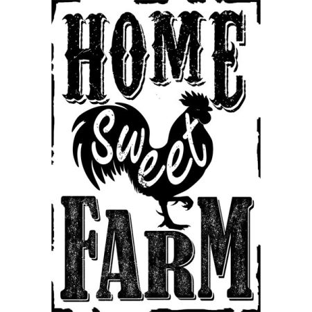 PF Home Sweet Farm 20x30 cm-es retro dekor fémtábla