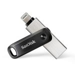   Sandisk 128GB USB3.0/Apple Lightning iXPAND GO Fekete-Ezüst (183588) Flash Drive