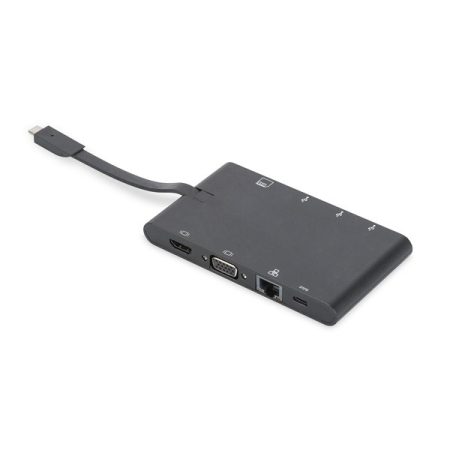 DIGITUS DA-70865 USB-C utazó 9 portos univerzális notebook dokkoló állomás DIGITUS DA-70865 USB-C utazó 9 portos univerzális notebook dokkoló állomás