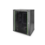   DIGITUS Dynamic Basic 19" 16U 789x600x450mm üvegajtós fekete fali rack szekrény