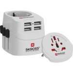   Skross PROLIGHTUSB-4XA 4xUSB töltő bemenettel földelt világutazó adapter