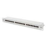   DIGITUS 19" 1U 24port Cat.5e szürke árnyékolt Patch Panel