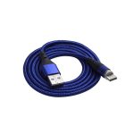 Akyga 1m USB - Type C kék mágneses adat- és töltőkábel