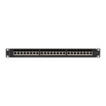   Lanberg PPS7-1024-B 19" 1U 24port Cat.7 FTP árnyékolt fekete patch panel