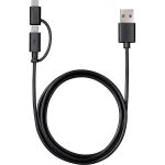   Varta 57948101401 1m 2in1 USB - microUSB/Type C fekete adat- és töltőkábel